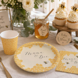 Papieren bordjes bijs baby shower
