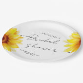 Papieren bordjes Bruiloft Sunflower (Gekanteld)