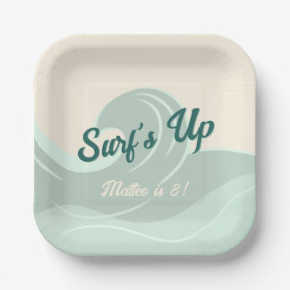 Papieren bordjes Oceaan thema kinderfeestje