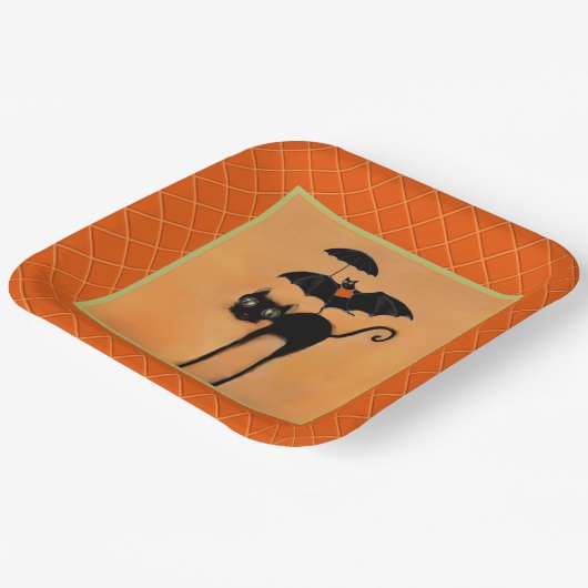 Papieren bordjes voor Halloween bruidsfeest (Gebogen)