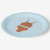 Papieren bordjes zwembadfeestje (Gekanteld)