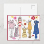 Papieren Briefkaart MOD DOLLIES "Lindsay"  (Voorkant / Achterkant)