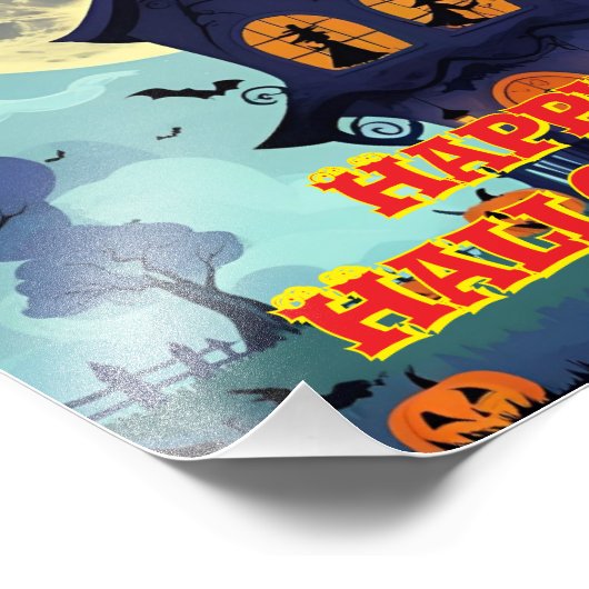 Papieren cadeau Halloween Foto Afdruk (Hoek)