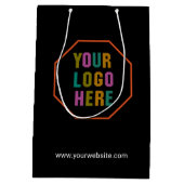 Papieren cadeautas met eigen bedrijfslogo, geen mi (Achterkant)