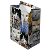 Papieren cadeautas met kattenprint (Voorkant Gekanteld)