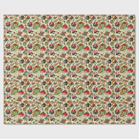 Papieren cadeautjes inpakken Strippatroon Cadeaupapier (Vlak)