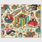 Papieren cadeautjes inpakken Strippatroon Cadeaupapier (Vlak)