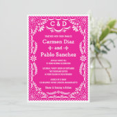 Papieren cado Colorful Mexican Wedding Invitation Kaart (Staand voorkant)