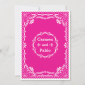 Papieren cado Colorful Mexican Wedding Invitation Kaart (Achterkant)