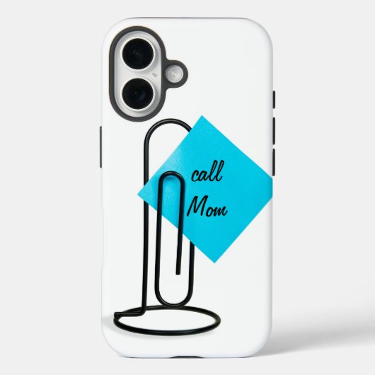 Papieren clip met herinneringsnotitie Case-Mate iPhone case (Achterkant)