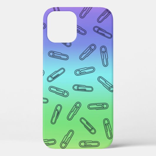 Papieren clips boven regenboog Case-Mate iPhone case (Achterkant)