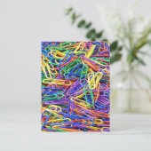 Papieren clips briefkaart (Staand voorkant)