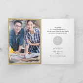 Papieren clips Groetings Blue Grids Business van h Feestdagen Kaart (Binnen)