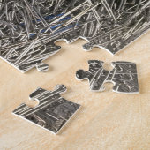 Papieren clips in een stapel puzzel (Zijkant)