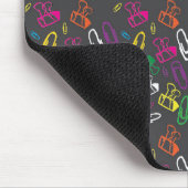Papieren clips vieren muismat (Hoek)