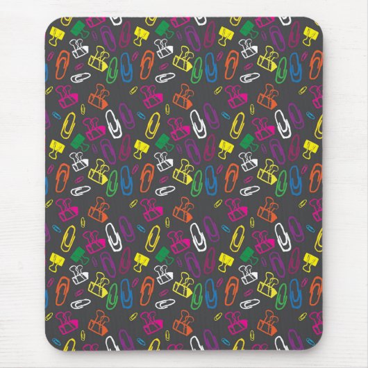 Papieren clips vieren muismat (Voorkant)