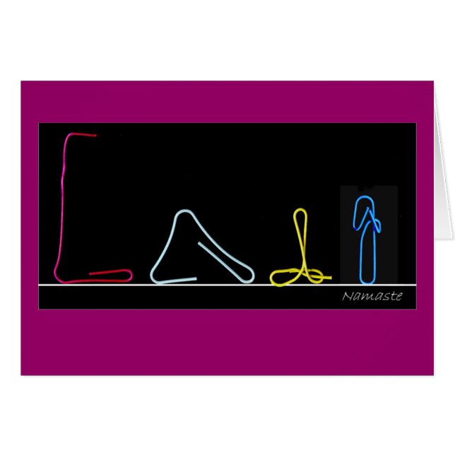 Papieren clips yoga (Voorkant Horizontaal)