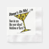 PAPIEREN COCKTAIL SERVET, MEDIUM, ZELDZAME MARTINI SERVETTEN (Voorkant)