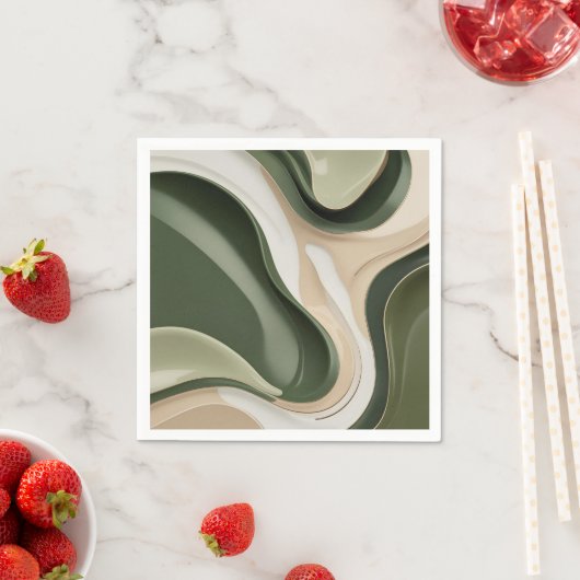 Papieren cocktailservet in stijlvolle grafiek servet (Insitu)