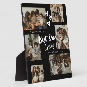 Papieren Collage met Dad Script Typografie 6 Foto' Fotoplaat
