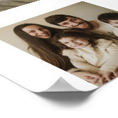 Papieren Collage met Dad Script Typografie 6 Foto' Poster (Hoek)