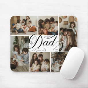 Papieren Collage met Script Typografie voor Vader  Muismat