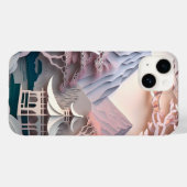 Papieren Cutout Pavilion Landscape iPhone 14 Hoesj Case-Mate iPhone Case (Achterkant (horizontaal))