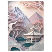 Papieren Cutout Pavilion Landscape-klembord Klembord (Achterkant)