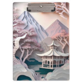 Papieren Cutout Pavilion Landscape-klembord Klembord (Voorkant)