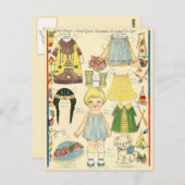 Papieren Doll met Indische Native-Amerikaanse kler Briefkaart (Voorkant / Achterkant)