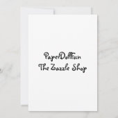 Papieren Doll-uitnodigingen Kaart (Achterkant)