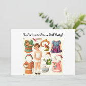 Papieren Doll-uitnodigingen Kaart (Staand voorkant)