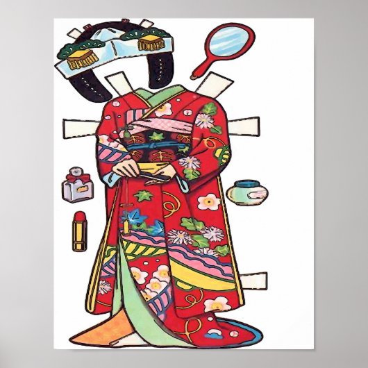 Papieren dollar, Kimono zonder geld Poster (Voorkant)