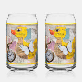 Papieren Eend Soda Glas