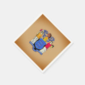 Papieren feest Napkins met Afbeelding van de vlag Servet (Hoek)