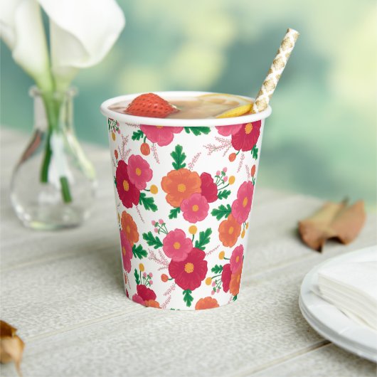 Papieren feestbeker van Bold Blooms Bekers (Insitu)