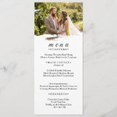 Papieren foto bruiloft menu rekkaart (Voorkant)