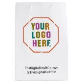 Papieren geschenkzakken met aangepaste bedrijf log medium cadeauzakje (Voorkant)