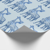 Papieren Giraffes inpakken Tekening Cadeaupapier (Hoek)