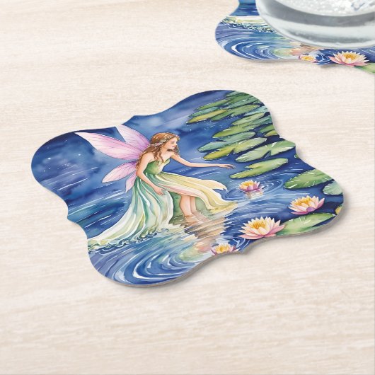 Papieren glazen onderstukken kartonnen onderzetters (Gekanteld)