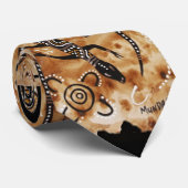 Papieren hagedissen Aboriginal Stropdas (Opgerold)