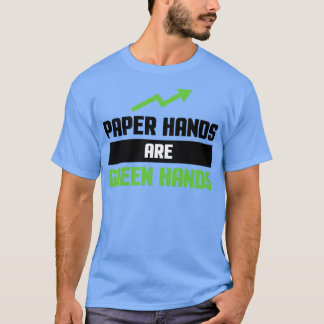 Papieren handen zijn groene handen t-shirt