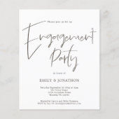 PAPIEREN Handgeschreven Script Engagement Party Ui Flyer (Voorkant)