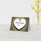 Papieren Hart Handgeschreven Schrift Landelijk Kaart (Gele Bloem)