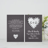 Papieren hart op het karton gevouwen trouwprogramm (Staand voorkant)