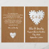 Papieren hart op het programma voor het gevouwen h (Voorkant)