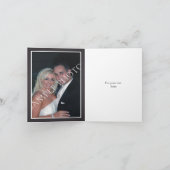 Papieren hart op krijtbord bruiloft Dank u foto Bedankkaart (Binnen)