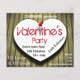 Papieren Hart - Valentijnsdag Feest Flyer