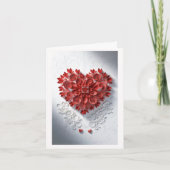 Papieren Hart van Schoonheid Bedankkaart (Voorkant)