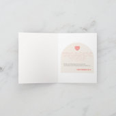 Papieren Hart van Schoonheid Bedankkaart (Binnen)